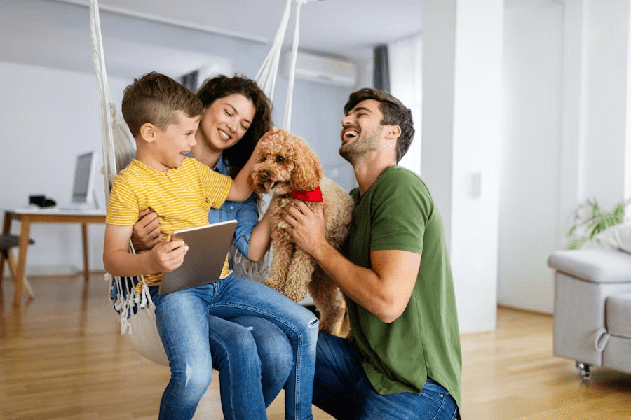 Happy Arizona family at home