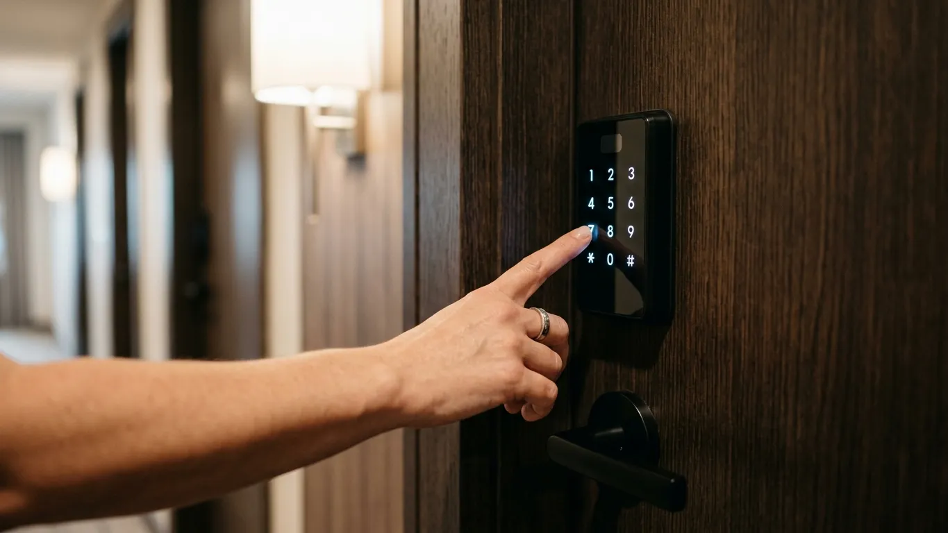 image of keypad entry code used for condo cleaner building access