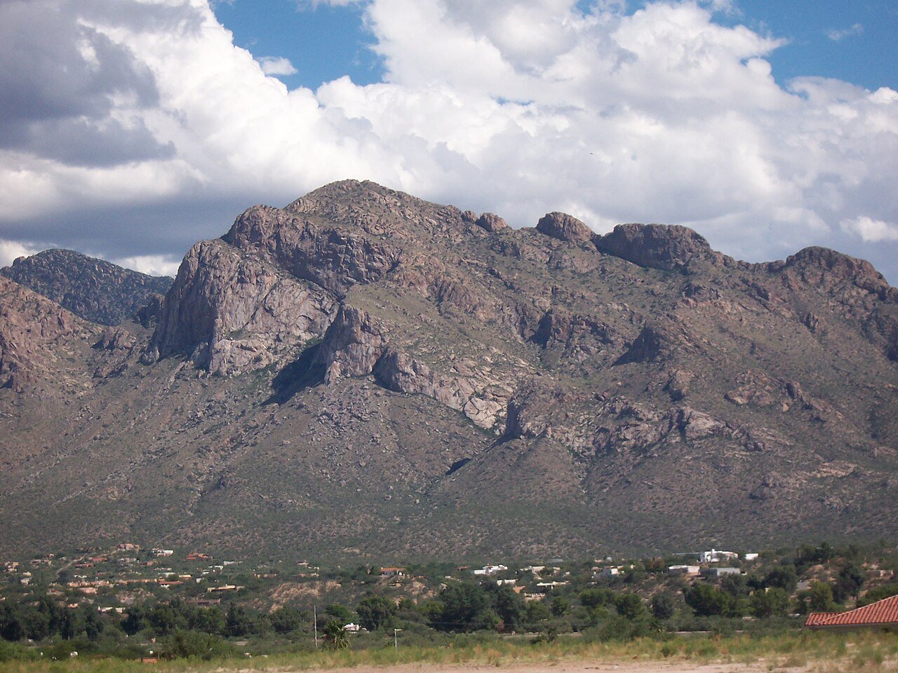 Pusch Ridge in the Santa Catalina Mountains seen from Oro Valley, Arizona