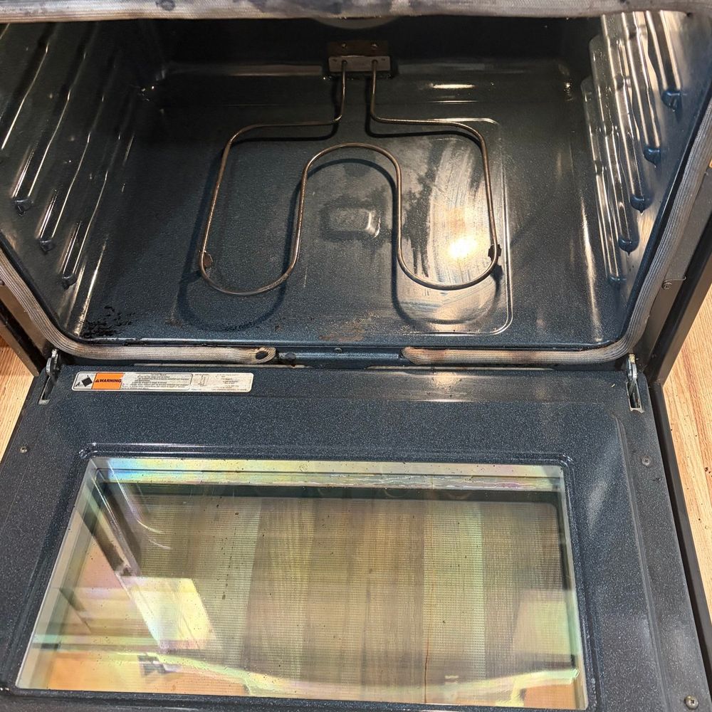 Oven interior and door glass clean after a cleaning in Show Low, AZ