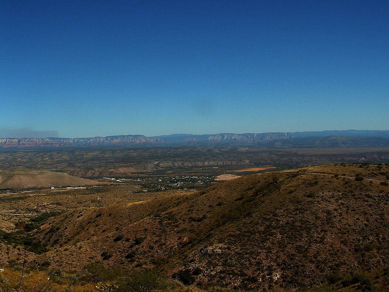 View across the Verde Valley from the hills at Jerome, Arizona